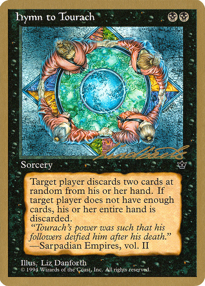 Hymn to Tourach (Circle) (Leon Lindback) [Pro Tour Collector Set] | Arkham Games and Comics