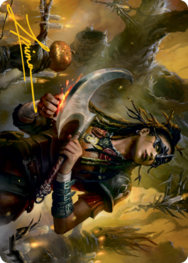 Harvesttide Sentry Art Card (Gold-Stamped Signature) [Innistrad: Midnight Hunt Art Series] | Arkham Games and Comics