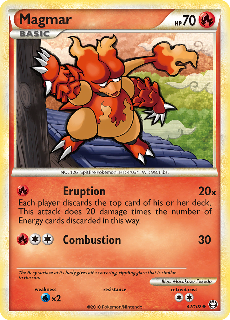 Magmar (42/102) [HeartGold & SoulSilver: Triumphant] | Arkham Games and Comics