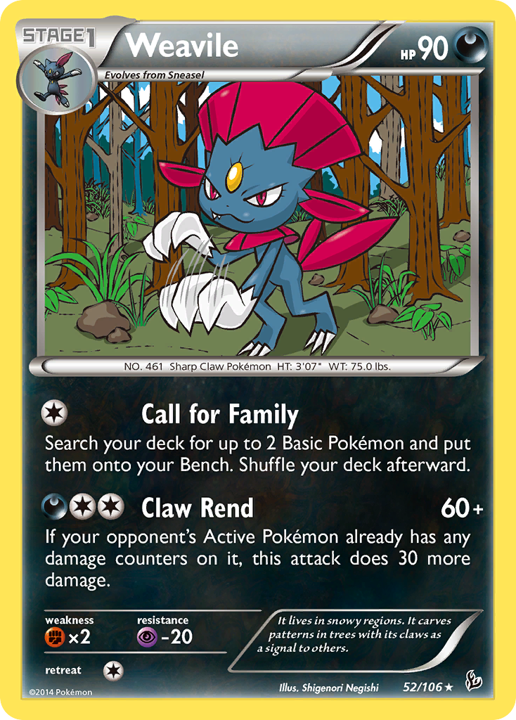 Weavile (52/106) [XY: Flashfire] | Arkham Games and Comics