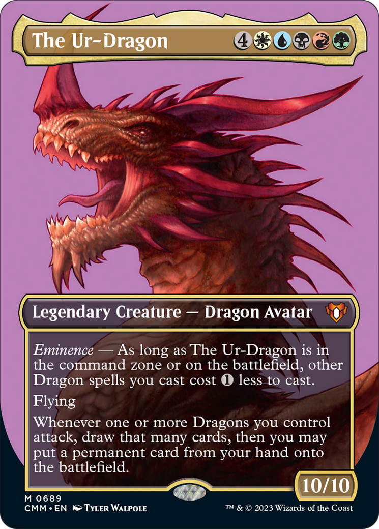 The Ur-Dragon (Borderless Profile) [Commander Masters] | Arkham Games and Comics