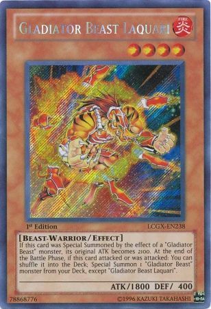 Gladiator Beast Laquari [LCGX-EN238] Secret Rare | Arkham Games and Comics