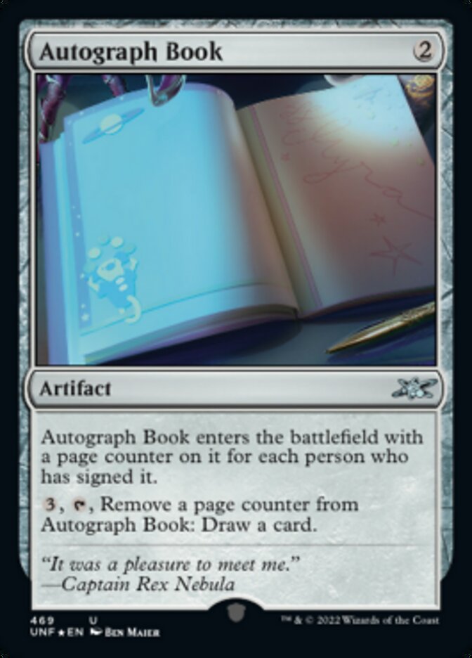 Autograph Book (Galaxy Foil) [Unfinity] | Arkham Games and Comics