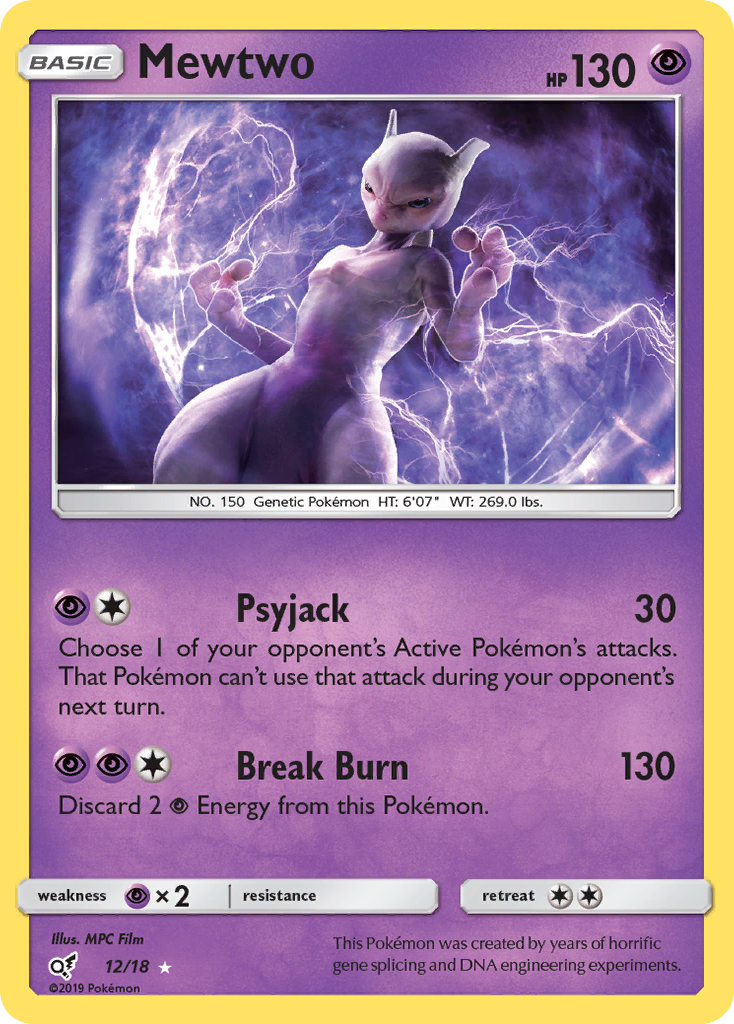 Mewtwo (12/18) [Sun & Moon: Detective Pikachu] | Arkham Games and Comics