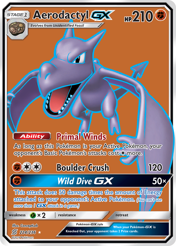 Aerodactyl GX (224/236) [Sun & Moon: Unified Minds] | Arkham Games and Comics