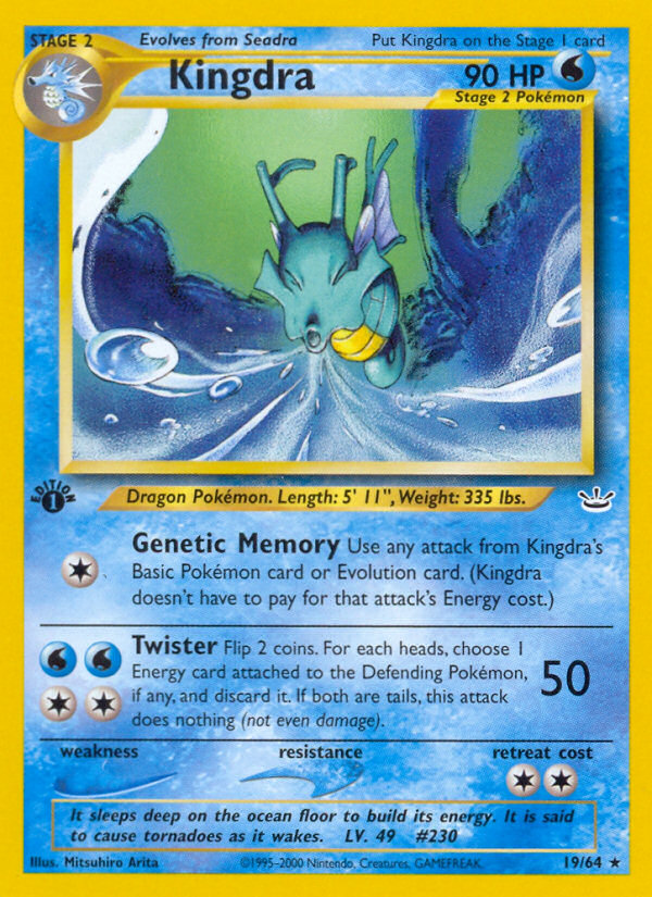 Kingdra (19/64) [Neo Revelation 1st Edition] | Arkham Games and Comics