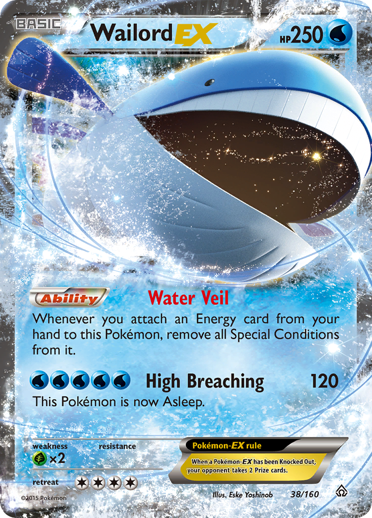 Wailord EX (38/160) [XY: Primal Clash] | Arkham Games and Comics