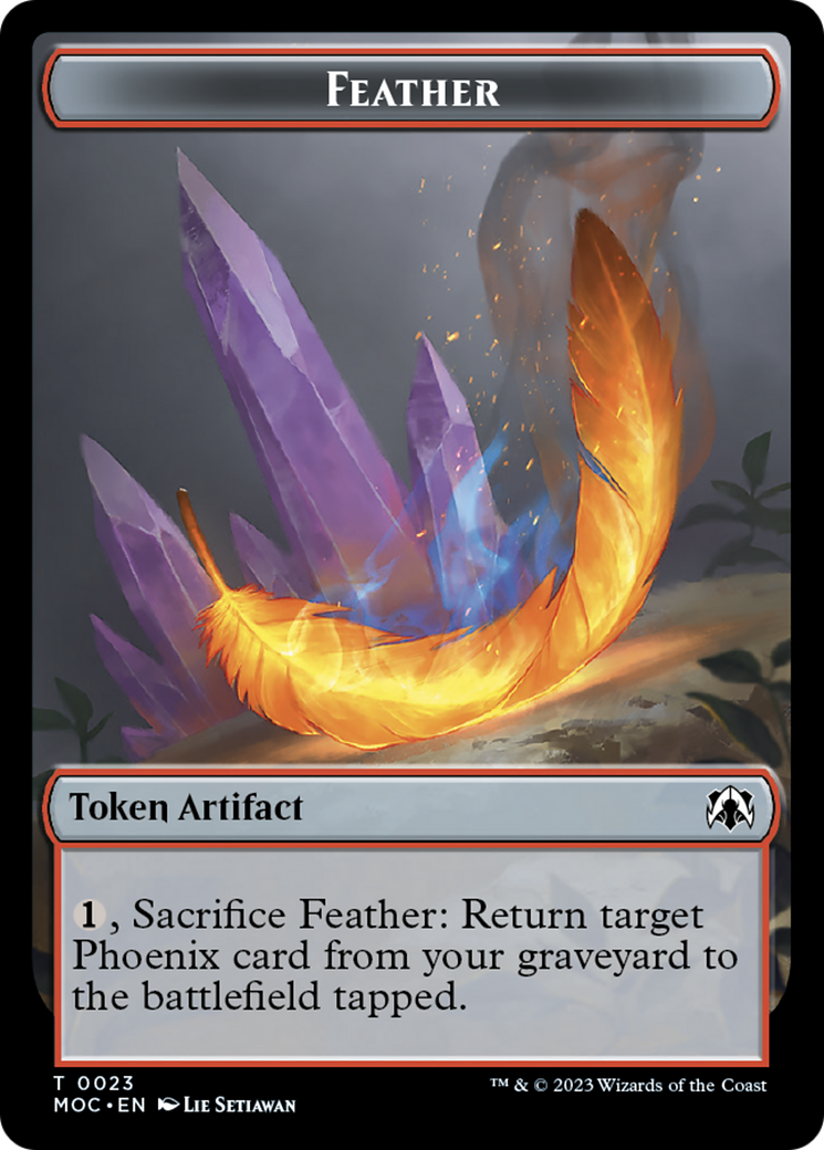 Feather // Servo Double-Sided Token [March of the Machine Commander Tokens] | Arkham Games and Comics