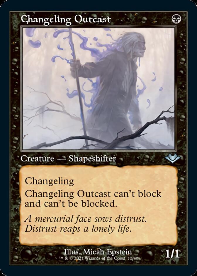 Changeling Outcast (Retro Foil Etched) [Modern Horizons 2] | Arkham Games and Comics