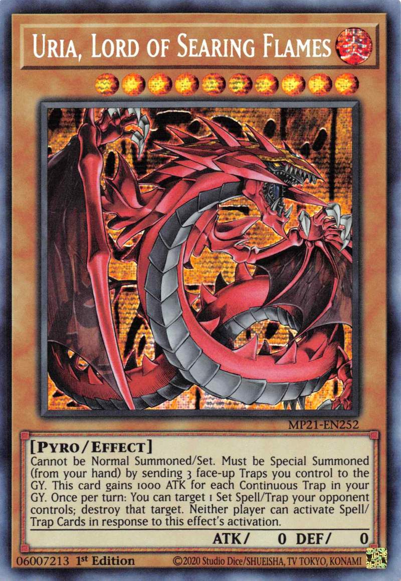 Uria, Lord of Searing Flames [MP21-EN252] Prismatic Secret Rare | Arkham Games and Comics