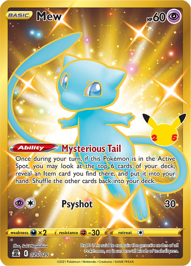 Mew (025/025) (Gold) [Celebrations: 25th Anniversary] | Arkham Games and Comics