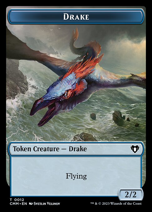 Spirit (0010) // Drake Double-Sided Token [Commander Masters Tokens] | Arkham Games and Comics