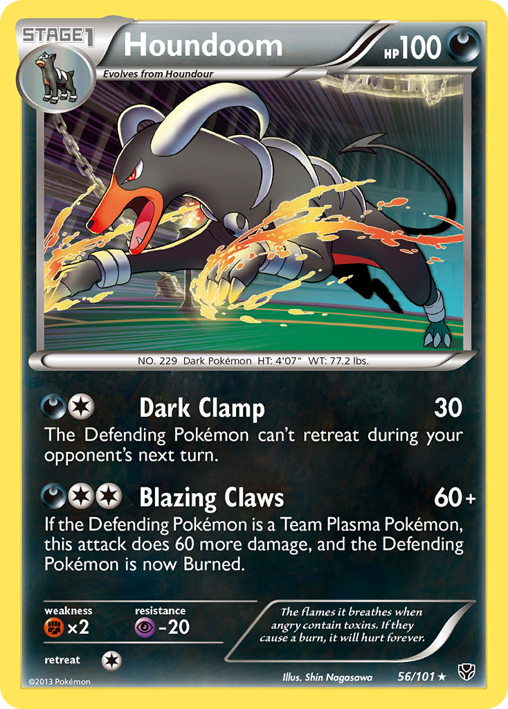 Houndoom (56/101) [Black & White: Plasma Blast] | Arkham Games and Comics