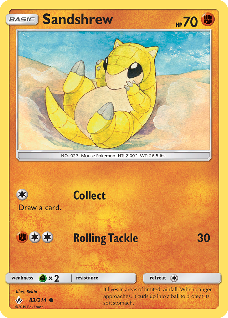 Sandshrew (83/214) [Sun & Moon: Unbroken Bonds] | Arkham Games and Comics