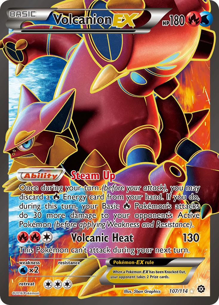 Volcanion EX (107/114) [XY: Steam Siege] | Arkham Games and Comics