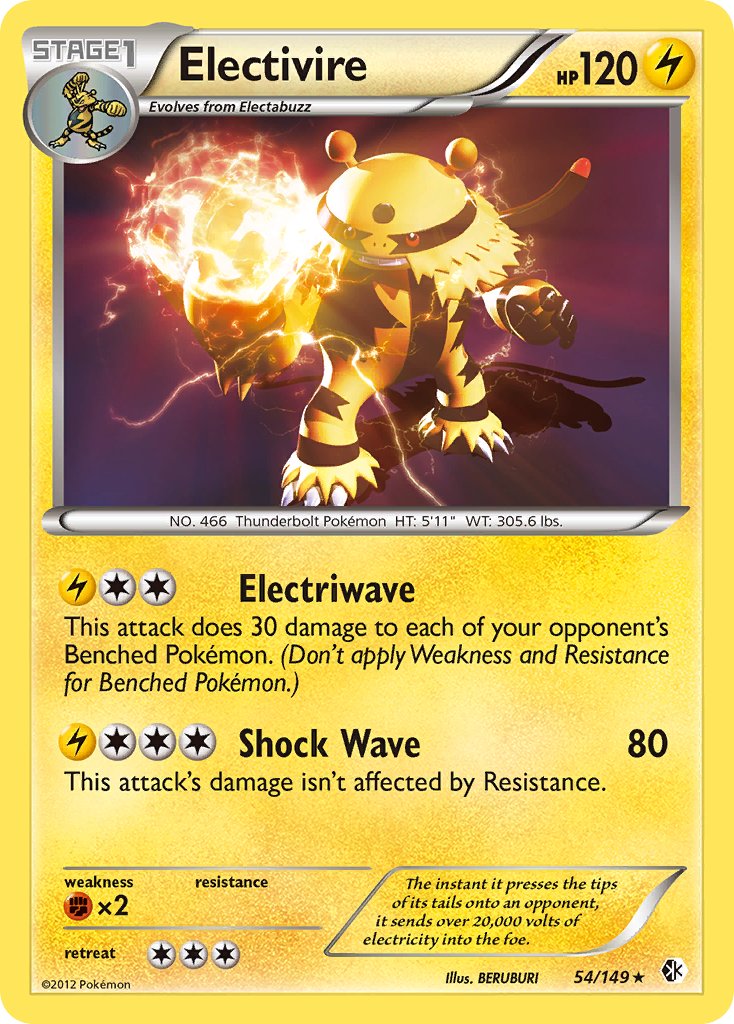 Electivire (54/149) (Theme Deck Exclusive) [Black & White: Boundaries Crossed] | Arkham Games and Comics