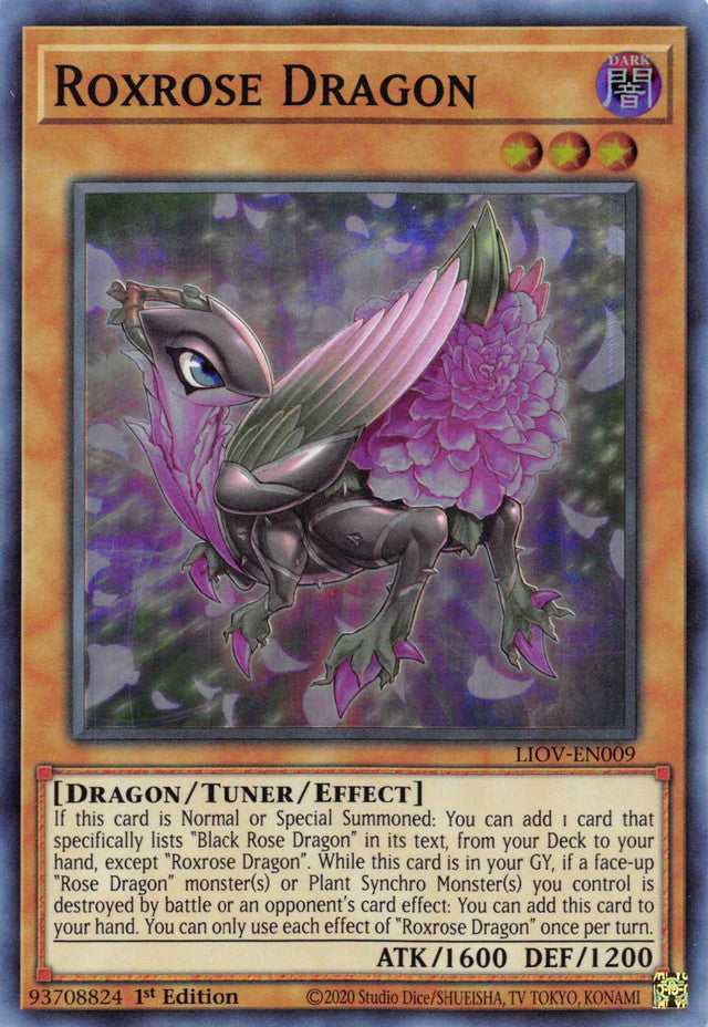 Roxrose Dragon [LIOV-EN009] Super Rare | Arkham Games and Comics