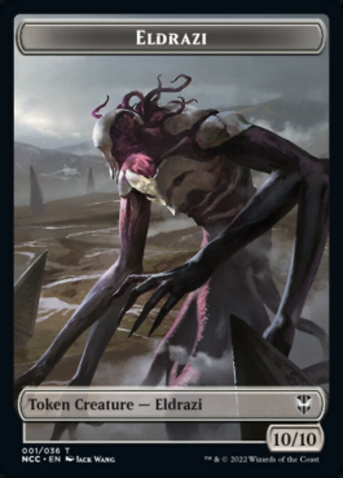 Eldrazi // Human Soldier Double-sided Token [Streets of New Capenna Commander Tokens] | Arkham Games and Comics