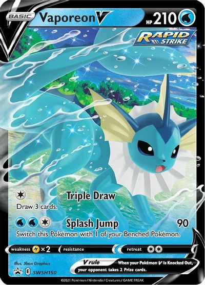 Vaporeon V (SWSH150) [Sword & Shield: Black Star Promos] | Arkham Games and Comics