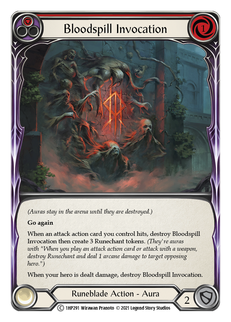 Bloodspill Invocation (Red) [1HP291] (History Pack 1) | Arkham Games and Comics