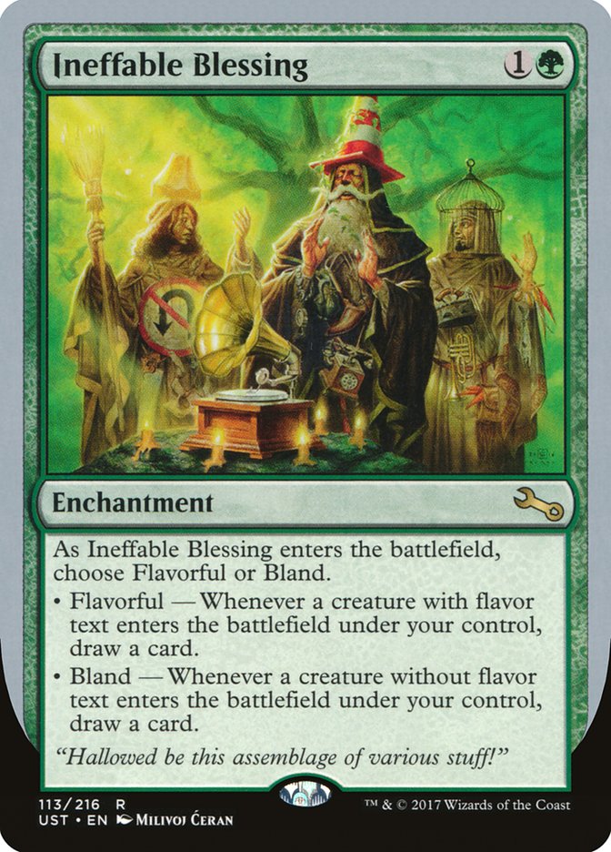 Ineffable Blessing ("choose Flavorful or Bland") [Unstable] | Arkham Games and Comics