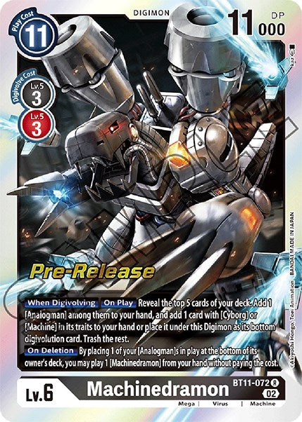Machinedramon [BT11-072] [Dimensional Phase Pre-Release Promos] | Arkham Games and Comics