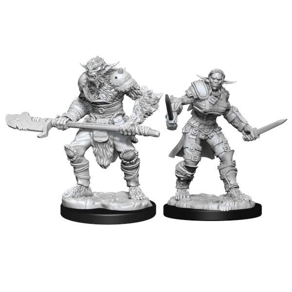 D&D Nolzur's Marvelous Miniatures: Male Bugbear Barbarian & Female Bugbear Rogue | Arkham Games and Comics
