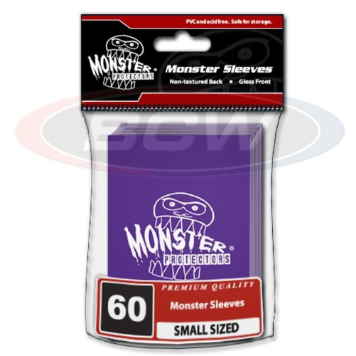 Glossy Sleeves - Small - Monster Logo - Purple | Arkham Games and Comics