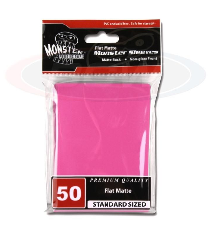 Flat Matte Sleeves - Large - No Logo - Pink | Arkham Games and Comics