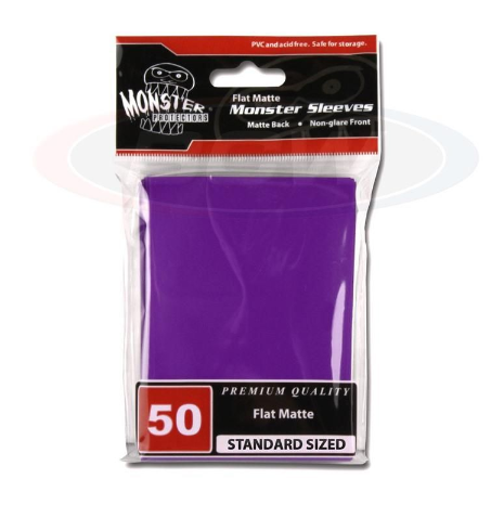 Flat Matte Sleeves - Large - No Logo - Purple | Arkham Games and Comics