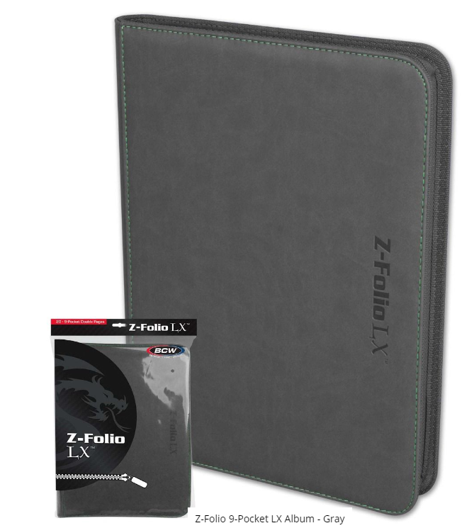 Z-Folio 9-Pocket LX Album - Gray | Arkham Games and Comics