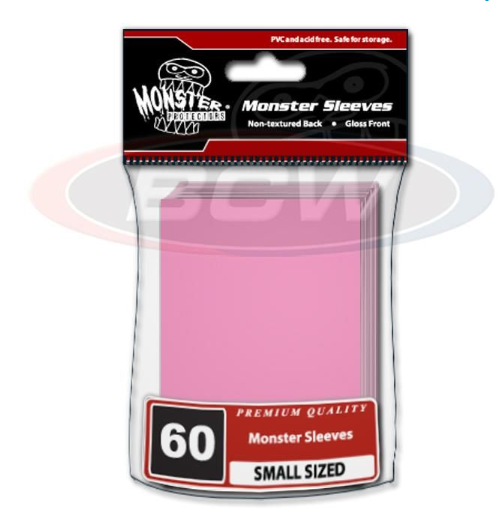 Glossy Sleeves - Small - No Logo - Pink | Arkham Games and Comics