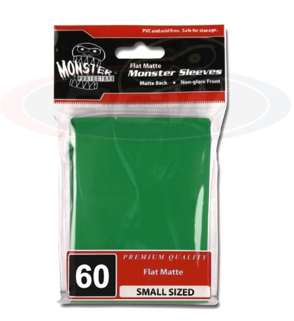 Flat Matte Sleeves - Small - No Logo - Green | Arkham Games and Comics