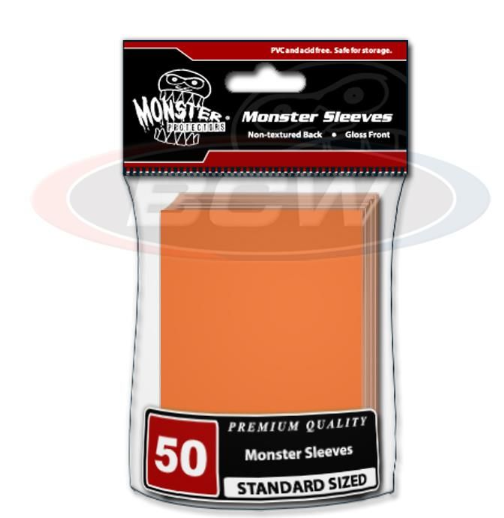 Glossy Sleeves - Large - No Logo - Orange | Arkham Games and Comics