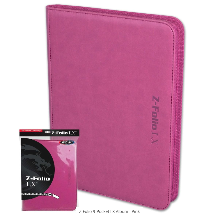 Z-Folio 9-Pocket LX Album - Pink | Arkham Games and Comics