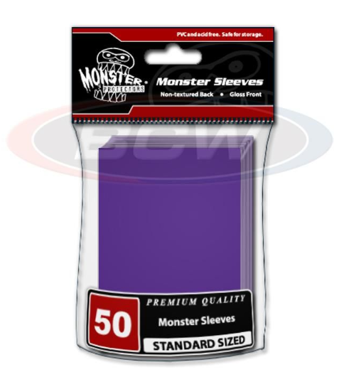 Glossy Sleeves - Large - No Logo - Purple | Arkham Games and Comics