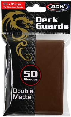 Deck Guard - Double Matte - Brown | Arkham Games and Comics