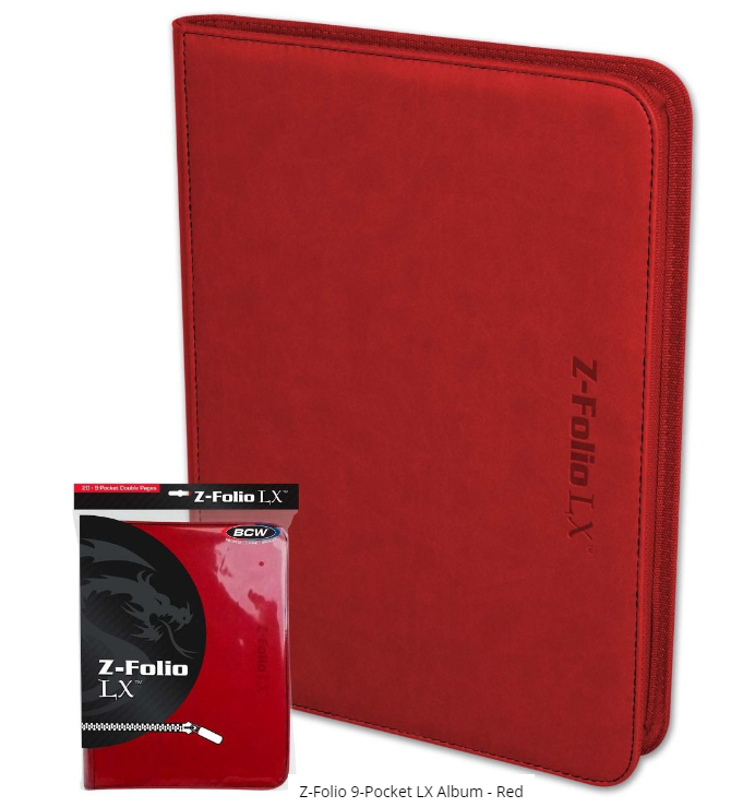 Z-Folio 9-Pocket LX Album - Red | Arkham Games and Comics