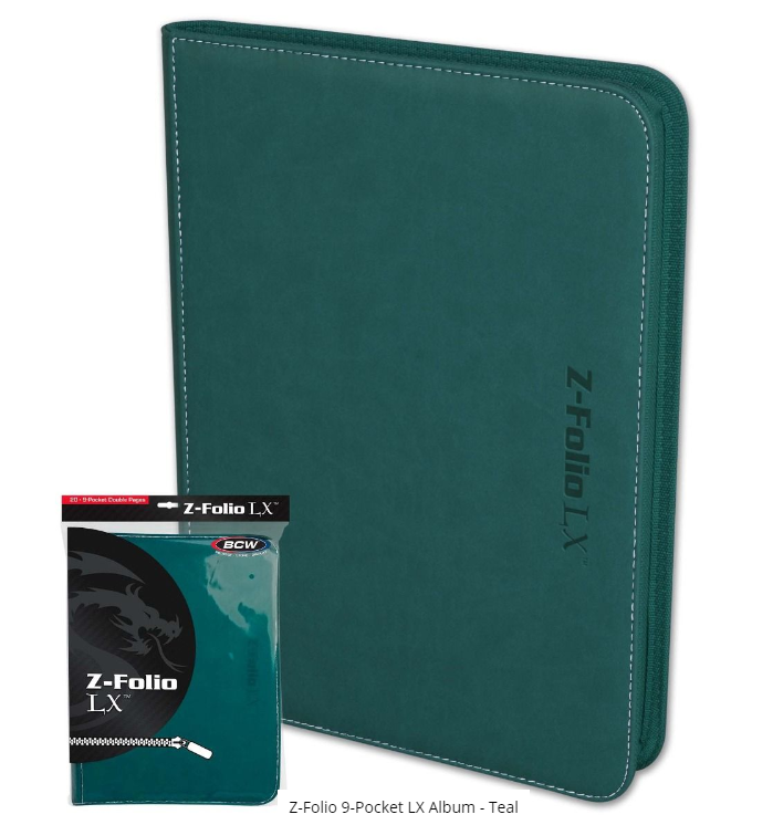 Z-Folio 9-Pocket LX Album - Teal | Arkham Games and Comics