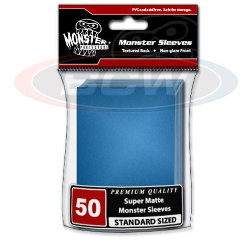 Matte Sleeves - Large - No Logo - Blue | Arkham Games and Comics