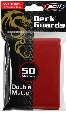 Deck Guard - Double Matte - Red | Arkham Games and Comics