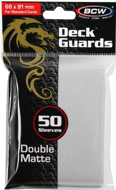 Deck Guard - Double Matte - White | Arkham Games and Comics