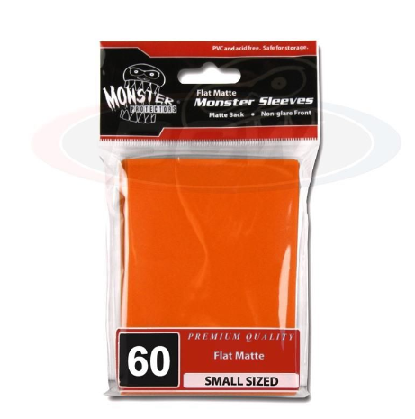 Flat Matte Sleeves - Small - No Logo - Orange | Arkham Games and Comics