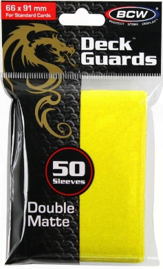 Deck Guard - Double Matte - Yellow | Arkham Games and Comics