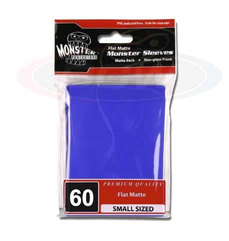 Flat Matte Sleeves - Small - No Logo - Blue | Arkham Games and Comics