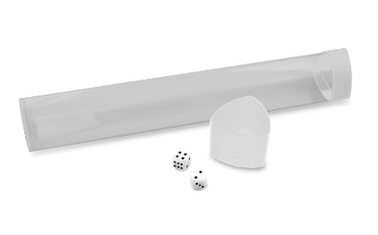 Playmat Tube with Dice Cap - White | Arkham Games and Comics