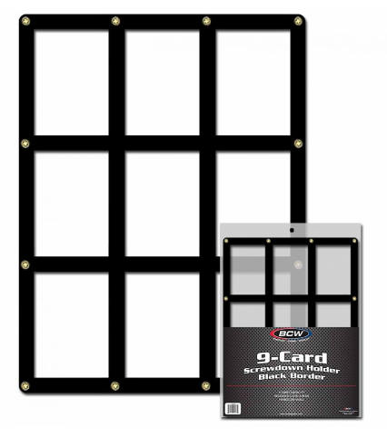 9 Card Screwdown Holder - Black Border | Arkham Games and Comics