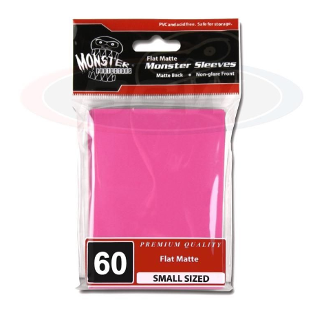 Flat Matte Sleeves - Small - No Logo - Pink | Arkham Games and Comics