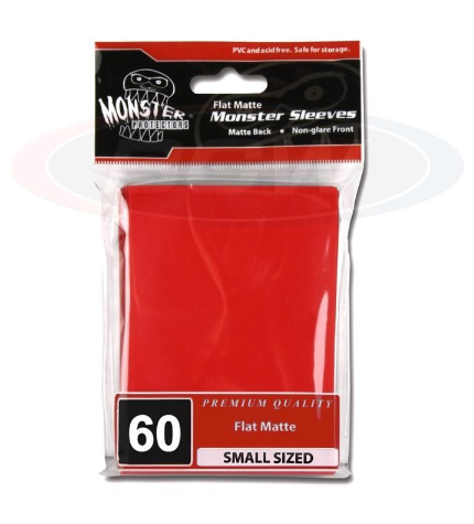 Flat Matte Sleeves - Small - No Logo - Red | Arkham Games and Comics