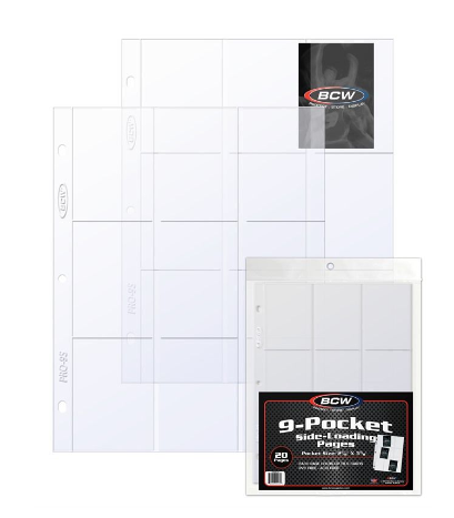 Pro 9-Pocket Page - Side Load (20 CT. Pack) | Arkham Games and Comics